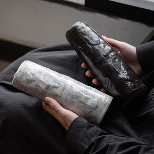 <span class=keywords><strong>Vase</strong></span> hydroponique de table en céramique artisanale de style chinois Huaijin pour l'arrangement floral zen et l'espace thé. - Product Image 4