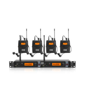 Xtuga IEM1200 Nuevo Diseño PLL <span class=keywords><strong>Mejores</strong></span> Monitores In-Ear Inalámbricos UHF con Pantalla LCD Digital y Pilas AA - Product Image 3