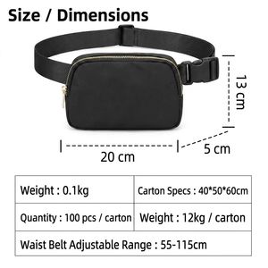 Sac banane en nylon réglable de haute qualité personnalisé pour femmes et hommes, sac de <span class=keywords><strong>ceinture</strong></span> minimaliste pour le <span class=keywords><strong>voyage</strong></span>, la course, la randonnée et les activités de plein air - Product Image 4