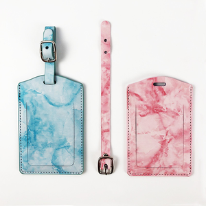 Porta Tarjetas de Embarque de Cuero PU de Lujo con Diseño de Mármol, Personalizable, Multicolor, Resistente al Agua, Etiqueta para Equipaje - Product Image 4