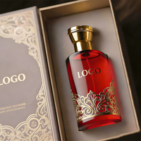 Venta al por mayor de envases de lujo de vidrio negro para perfume, vacíos, con pulverizador de 30ml, 50ml, 100ml, 200ml, con grabado personalizado y tapa de Zamac dorada.