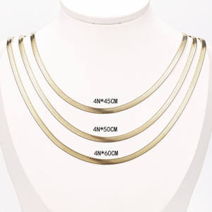 Cadena de Serpiente de Acero Inoxidable Resistente al Agua para Hombre y Mujer Chapada en Oro Gargantilla - Product Image 3