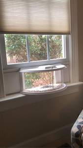 Mangeoire à oiseaux à fenêtre en bois, mangeoire à fenêtre blanche - Product Image 5