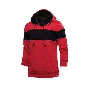 2024 New Arrival Cotton Fleece Pullover <b>Hoodie</b> Custom Logo Embroidered Front Panel with Striped Pattern Knitted Weaving Method - Product Image 6