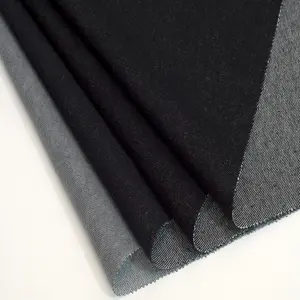 M1602#-#2 New fashion stretch denim fabric black wholesale woven plain linen denim for autumn winter clothing shirt pants