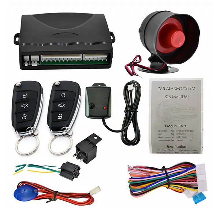 Car Alarms System with Remote Starter Anti hijack switch Push Button Start Stop car immobilizer alarma