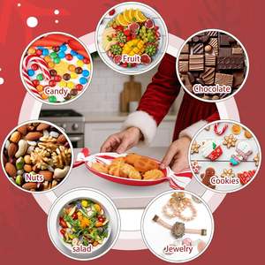 Plat à bonbons <span class=keywords><strong>de</strong></span> Noël en mélamine, plateau <span class=keywords><strong>de</strong></span> service <span class=keywords><strong>de</strong></span> Noël, assiettes à fruits, desserts, biscuits pour les fêtes <span class=keywords><strong>de</strong></span> Noël, plat à cadeaux, passe au lave-vaisselle - Product Image 6