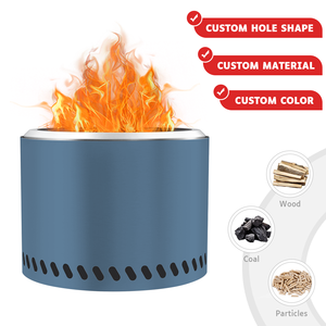 Brasero portable personnalisé de 19 pouces <span class=keywords><strong>en</strong></span> acier inoxydable sans fumée, avec revêtement <span class=keywords><strong>en</strong></span> poudre, <span class=keywords><strong>pour</strong></span> brûler du <span class=keywords><strong>bois</strong></span> <span class=keywords><strong>en</strong></span> extérieur, mobilier de jardin et barbecue - Product Image 1