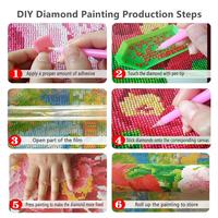 Kits de peinture diamant loup pour adultes 5d panneau fait main animal peinture à l'huile abstraite
