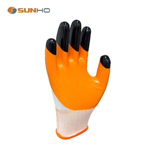 Guanti di gomma lisci guanti di sicurezza Anti-chimici resistenti guanti di Nitrile per lavorare sulle automobili - Product Image 1