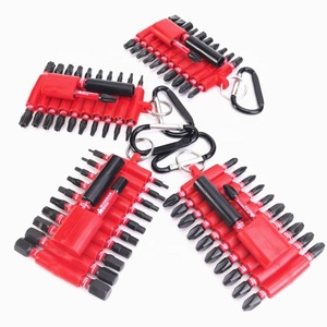 Jeu de douilles à percussion portables TGS 22 pièces PH1 2 3 T20 T25 SQ2 SL # 8 tournevis hexagonaux, outils à main, étui rigide, OEM, 1 an - Product Image 2