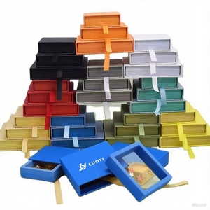 Joyero de cartón con cajón personalizado con armadura, joyería de exhibición, embalaje de regalo, pendientes, collares, <span class=keywords><strong>caja</strong></span> de suspensión de película Pe - Product Image 4