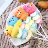 Trendy bestseller: Kinderen snoepjes fruitig kleurrijk snoep 15g cartoon marshmallowstokjes, geschikt voor winkelcentra en supermarkten