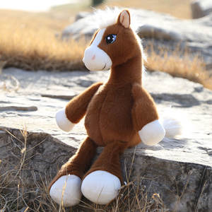 Logo personnalisé peluche cheval mascotte oreiller de sommeil pour enfants <span class=keywords><strong>poupée</strong></span> animal en peluche cadeau souvenir - Product Image 3
