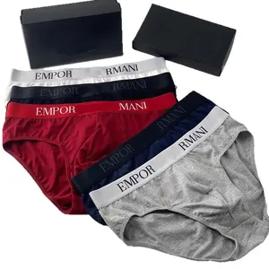 Calzoncillos para hombre, calzoncillos transpirables, calzoncillos tipo bóxer sexys y cómodos, pantalones cortos triangulares de algodón, talla M-2XL, conjunto de tres piezas - Product Image 1