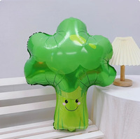 Groente- en fruitballonnenset voor verjaardagsfeestje - Tomaten, maïs, broccoli, banaan, druiven, aardbei - TJ merk, gemengde kleuren, aluminiumfolie