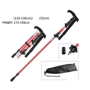 Bâtons de trekking en alliage d'aluminium Bâtons de trekking à verrouillage rapide externes Bâton de randonnée pliable Bâton de <span class=keywords><strong>marche</strong></span> <span class=keywords><strong>nordique</strong></span> - Product Image 6