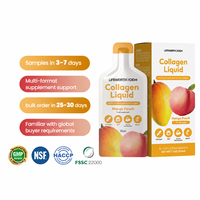 Collagène liquide hydrolysé Lifeworth pour adultes, supplément de protéines bovines nourries à l'herbe, favorisant la croissance des cheveux et de la peau