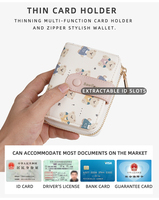 Dompet Pendek Wanita Terbaru untuk Fashion, Resleting Huruf, Dompet Koin Tahan Air, Warna Kontras, Lapisan Poliester
