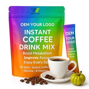 निजी लेबल स्लिम तत्काल कॉफी पैकेट गार्सिनिया कैंबोगिया बी विटामिन स्किनी कॉफी के साथ आहार और चयापचय को बढ़ावा देते हैं - Product Image 1