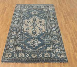 Wholesale Price Oushak Oriental Wool Hand-Knotted <b>Carpet</b> <b>Teal</b> Green Geometric Abstract Pattern Area Rug Customizable 5x8 Size - Product Image 5