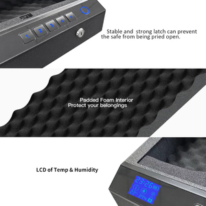 Súng cầm tay an toàn với màn hình LCD hiển thị nhiệt độ, độ ẩm, súng ngắn an toàn với dấu vân tay sinh trắc học, khóa bàn phím, chìa khóa, súng ngắn sinh trắc học - Product Image 5