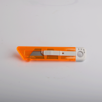 Couteau de sécurité en acier inoxydable 304 de 3,9 pouces à ouverture automatique par ressort, multicolore au choix, ouvre-boîte en plastique pour la vente en gros