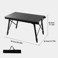 Table de camping IGT Orangegaz, en aluminium, pliable, réglable en hauteur, portable, pour la randonnée, accessoires de camping, support réglable