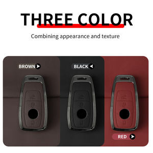 NUEVA Funda de Cuero y Aleación de Zinc para Llave de Coche Mercedes Benz Clase A, C, E, S, G, GLC, CLE, CLA, GLB, GLS, W177, W205, W213, W222, X167, AMG - Product Image 2