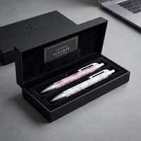 Stylo bille promotionnel en plastique avec impression personnalisée sur le corps, clip argenté, stylo rétractable pour le bureau et l'école