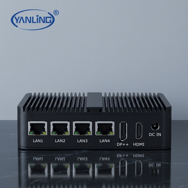 Small 12th 4 Intel 2.5G LAN Industrial Mini PC N100 J6426 Fanless Computer for Firewall/Liunx/Pfsense/Ubutun/Opense