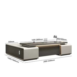 Escritorio de oficina moderno, muebles ejecutivos en forma de L, escritorio de oficina Boss, mesa de lujo, CEO, escritorio de oficina en forma de L - Product Image 5