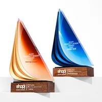 Trofeo de Cristal Personalizado de Metal, Premio de Reunión de Año Nuevo 2025, Empleado Destacado, Medalla de Campeón Elegante de Alta Gama