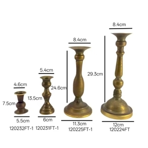 Candelero Europeo Vintage <span class=keywords><strong>de</strong></span> un Solo Puntal, <span class=keywords><strong>de</strong></span> Metal Retro con Textura Acanalada Estilo Marroquí, para Decoración <span class=keywords><strong>de</strong></span> Mesa en Bodas y Hogar - Product Image 5