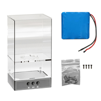 Boîte d'affichage d'objectif Matrix LED 1.5 pouces 1.8 taille acrylique Types de piles support de lampes à faisceau haut et bas support de lampe pour voitures universelles