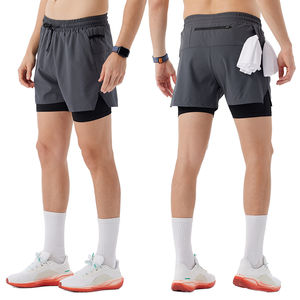 Vente chaude Deux Couches Hommes Sports Wears Gym Shorts Quick Dry Mens Workout Athletic Shorts Pour Hommes - Product Image 1