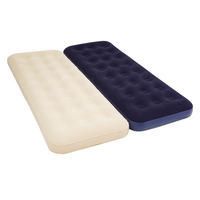 Matelas Gonflable Simple Portable en PVC Imperméable Pliable avec Surface Floquée pour Chambre et Camping en Gros