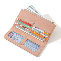 Portefeuille long de luxe fait main en PU souple, motif macaron et ondulations aquatiques, porte-monnaie et porte-cartes, étanche et portable pour femme