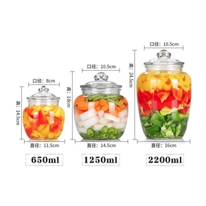 <span class=keywords><strong>Bocal</strong></span> en verre transparent avec couvercle hermétique, design original, pot de conservation alimentaire pour le lait et la gelée, grande capacité, forme cylindrique - Product Image 5