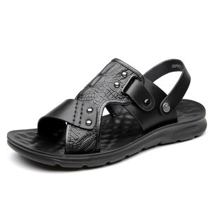 Sandales d'été pour hommes Vente en gros de chaussures de plage antidérapantes à <span class=keywords><strong>semelle</strong></span> épaisse pour usage extérieur Sandales de papa d'âge moyen à double usage - Product Image 6