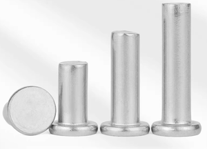 Rivets pleins en acier inoxydable 304 316 plaqué zinc blanc jaune, rivets pleins en acier au carbone 1/4 x 1/2, rivets pleins <span class=keywords><strong>à</strong></span> tête plate M10 en acier inoxydable - Product Image 5