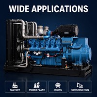 Industrieller Dieselgenerator, wassergekühlt, V-Typ, turbogeladen, Hochleistungs-Skid-Frame, direkt gekoppelt für Notstromversorgung