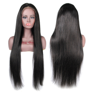 Muestra Gratis Aliexpress Cabello Humano Virgen Brasileño Remy Liso Sedoso Ondulado de 40 Pulgadas Sin Pegamento para Encaje Transparente 4x4 Completo - Product Image 1