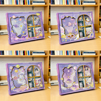 BIG ROLE Ensemble de planificateur décoratif vintage Ciel étoilé rêveur, Carnet de notes Conte de fées, Coffret cadeau, Estampé à chaud, Relié cousu, Adorable