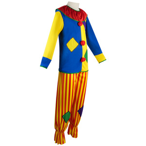 Costume de clown patchwork unisexe en polyester pour fête d'Halloween, scène et cosplay - Product Image 3