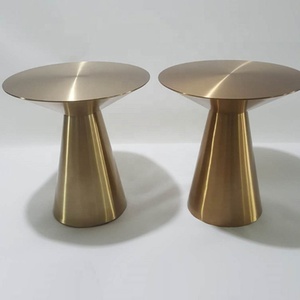 Hot Sale New Design <strong>Gold</strong> <strong>Side</strong> <strong>Table</strong> Modern Golden Stainless Steel <strong>Round</strong> <strong>Side</strong> <strong>Table</strong> - Product Image 2