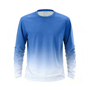 Camiseta de Manga Larga con Protección Solar UPF35+ y Protección UV, Color Degradado Personalizado, Secado Rápido, Transpirable, para Verano, Correr al Aire Libre, Venta al Por Mayor - Product Image 1