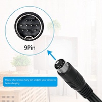 Mini-DIN 9-Pin Stecker auf 3 RCA Stecker AV-Verbindungskabel