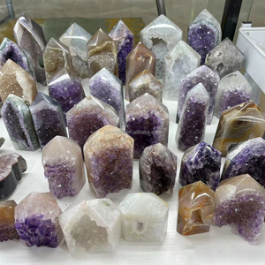 Racimo de amatista Natural de alta calidad, <span class=keywords><strong>punto</strong></span> de Geoda, esfera, corazón, mariposa - Product Image 1