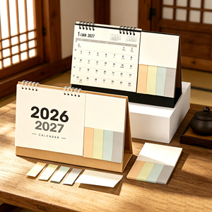 Calendario da Scrivania 2026-2027 con Blocco Note Semplice, Personalizzabile per Aziende, Ornamento da Ufficio - Product Image 6